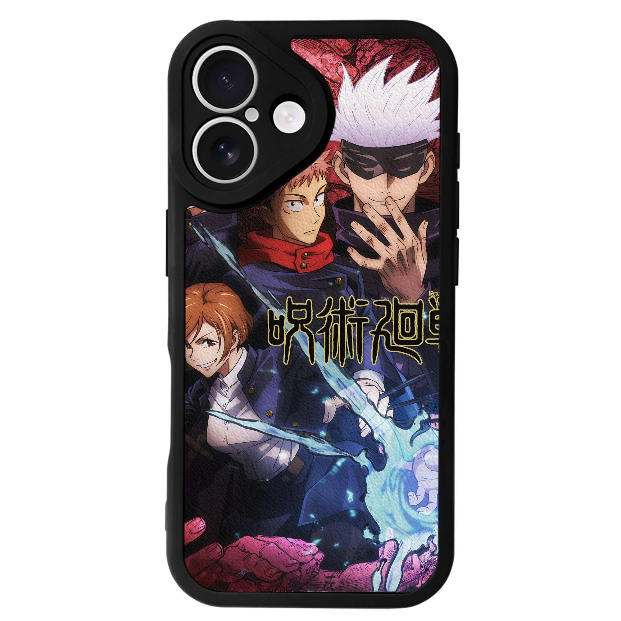 （画像用） 呪術廻戦 Jujutsu Kaisen 【iPhone 16シリーズ対応】シリコンスマホケース（レザー調） 材質：シリコン